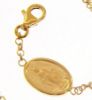 Immagine di Bracciale Rosario con Medaglia Madonna Miracolosa e Croce gr 4,7 Oro giallo 18kt con Sfere lisce Unisex Donna Uomo