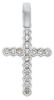 Picture of Micro Cross with Light Spots Pendant gr 0,6 White Gold 18k with Zircons for Woman