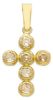 Picture of Cross with 6 Light Spots Pendant gr 0,7 Yellow Gold 18k with Zircons for Woman