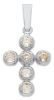 Picture of Cross with 6 Light Spots Pendant gr 0,7 White Gold 18k with Zircons for Woman