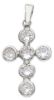 Picture of Cross with 6 Light Spots Pendant gr 1 White Gold 18k with Zircons for Woman