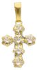 Picture of Cross with 6 Light Spots Pendant gr 0,85 Yellow Gold 18k with Zircons for Woman