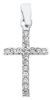 Picture of Straight Cross with Light Spots Pendant gr 1,05 White Gold 18k with Zircons for Woman