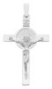 Picture of Saint Benedict  Cross with INRI Pendant gr 9 White solid Gold 18k Unisex Woman Man