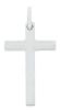 Picture of Simple Straight Cross Pendant gr 2,5 White solid Gold 18k Unisex Woman Man