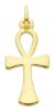 Immagine di Chiave della Vita Ankh Croce Copta Ansata Ciondolo Pendente gr 1 Oro giallo massiccio 18kt lastra stampata a rilievo Unisex Donna Uomo