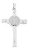 Picture of Saint Benedict  Cross with INRI Pendant gr 9 White solid Gold 18k Unisex Woman Man