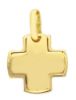 Picture of Smooth square Cross Pendant gr 2,6 Yellow solid Gold 18k for Woman