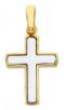 Picture of Modern Design Cross with screws Pendant gr 2,7 Bicolour yellow white solid Gold 18k for Man