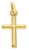 Picture of Decorated Straight Cross Pendant gr 0,45 Yellow Gold 18k Hollow Tube Unisex Woman Man