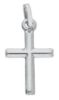 Picture of Decorated Straight Cross Pendant gr 0,5 White Gold 18k Hollow Tube Unisex Woman Man