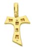 Picture of Saint Francis double Tau Cross Pendant gr 2,4 Yellow solid Gold 18k for Man