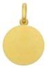 Immagine di Santa Rita con Croce e Aureola Medaglia Sacra Pendente tonda Conio gr 2,5 Oro giallo 18kt con bordo liscio Unisex Donna Uomo