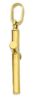 Picture of Simple Straight Cross Pendant gr 1,1 Yellow Gold 18k Hollow Tube Unisex Woman Man