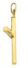 Picture of Straight Cross Pendant gr 0,6 Yellow Gold 18k Hollow Tube Unisex Woman Man