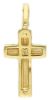 Picture of Double convex Cross Pendant gr 2,8 Yellow solid Gold 18k Unisex Woman Man