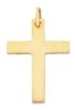 Picture of Simple Straight Cross Pendant gr 2,7 Yellow solid Gold 18k Unisex Woman Man