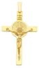 Immagine di Croce di San Benedetto con INRI Ciondolo Pendente gr 9,1 Oro giallo massiccio 18kt Unisex Donna Uomo