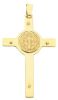 Immagine di Croce di San Benedetto con INRI Ciondolo Pendente gr 9,1 Oro giallo massiccio 18kt Unisex Donna Uomo