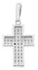 Picture of Straight Cross with Light Spots Pendant gr 2,4 White Gold 18k with Zircons for Woman