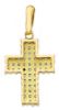 Picture of Straight Cross with Light Spots Pendant gr 2,5 Yellow Gold 18k with Zircons for Woman