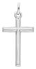 Picture of Decorated Straight Cross Pendant gr 0,8 White Gold 18k Hollow Tube Unisex Woman Man