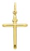 Picture of Simple Cross with INRI symbol Pendant gr 0,6 Yellow Gold 18k Hollow Tube Unisex Woman Man