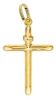 Picture of Simple Cross with INRI symbol Pendant gr 0,6 Yellow Gold 18k Hollow Tube Unisex Woman Man