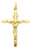 Picture of Straight Cross with Body of Christ and INRI Pendant gr 1,5 Yellow Gold 18k Hollow Tube Unisex Woman Man