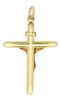 Picture of Straight Cross with Body of Christ and INRI Pendant gr 1,5 Yellow Gold 18k Hollow Tube Unisex Woman Man