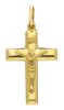 Picture of Straight Cross with Body of Christ and INRI Pendant gr 1,9 Yellow Gold 18k Hollow Tube Unisex Woman Man