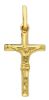 Immagine di Croce dritta con corpo di Cristo Ciondolo Pendente gr 0,9 Oro giallo 18kt a Canna vuota Unisex Donna Uomo