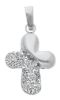 Picture of Rounded Cross with Light Spots Pendant gr 1,1 White Gold 18k with Zircons for Woman