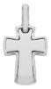 Picture of Smooth convex Cross Pendant gr 1,9 White solid Gold 18k Unisex Woman Man