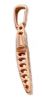 Picture of Perforated convex Cross Pendant gr 1,3 Rose Gold 18k Hollow Tube Unisex Woman Man