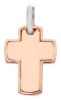 Picture of Smooth Straight Cross Pendant gr 2,2 Rose solid Gold 18k Unisex Woman Man