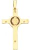 Picture of Crucifix INRI with Cross of Saint Benedict Pendant gr 5,3 Yellow solid Gold 18k with Enamel Unisex Woman Man