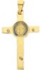 Immagine di Crocifisso INRI con Croce di San Benedetto Ciondolo Pendente gr 3,2 Oro giallo massiccio 18kt Unisex Donna Uomo