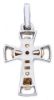 Picture of 8-pointed double Cross Pendant gr 2,7 Bicolour rose white solid Gold 18k Unisex Woman Man