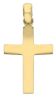 Picture of Small Straight Cross lavorata Pendant gr 1 Yellow Gold 18k relief printed plate Unisex Woman Man