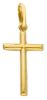 Picture of Diamond Straight Cross Pendant gr 0,75 Bicolour yellow white Gold 18k Diamond Hollow Tube Unisex Woman Man