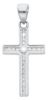 Picture of Straight Cross with Light Spots Pendant gr 1,15 White Gold 18k with Zircons for Woman