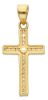 Picture of Straight Cross with Light Spots Pendant gr 1,2 Yellow Gold 18k with Zircons for Woman