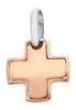 Picture of Smooth square Cross Pendant gr 1,9 Rose solid Gold 18k for Woman