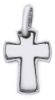 Picture of Rounded Modern Cross Pendant gr 2 White solid Gold 18k for Man