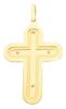 Picture of Rounded triple Cross with Body of Christ Pendant gr 10,8 Yellow solid Gold 18k Unisex Woman Man