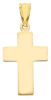 Picture of Modern Double Cross Pendant gr 1,3 Bicolour yellow white Gold 18k Hollow Tube Unisex Woman Man