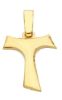 Picture of Saint Francis Tau Cross modern style Pendant gr 1,75 Bicolour yellow white solid Gold 18k Unisex Woman Man