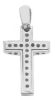 Picture of Perforated convex Cross Pendant gr 1,3 White Gold 18k Hollow Tube Unisex Woman Man