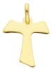 Picture of Saint Francis Tau Cross Pendant gr 1,7 Yellow Gold 18k relief printed plate Unisex Woman Man